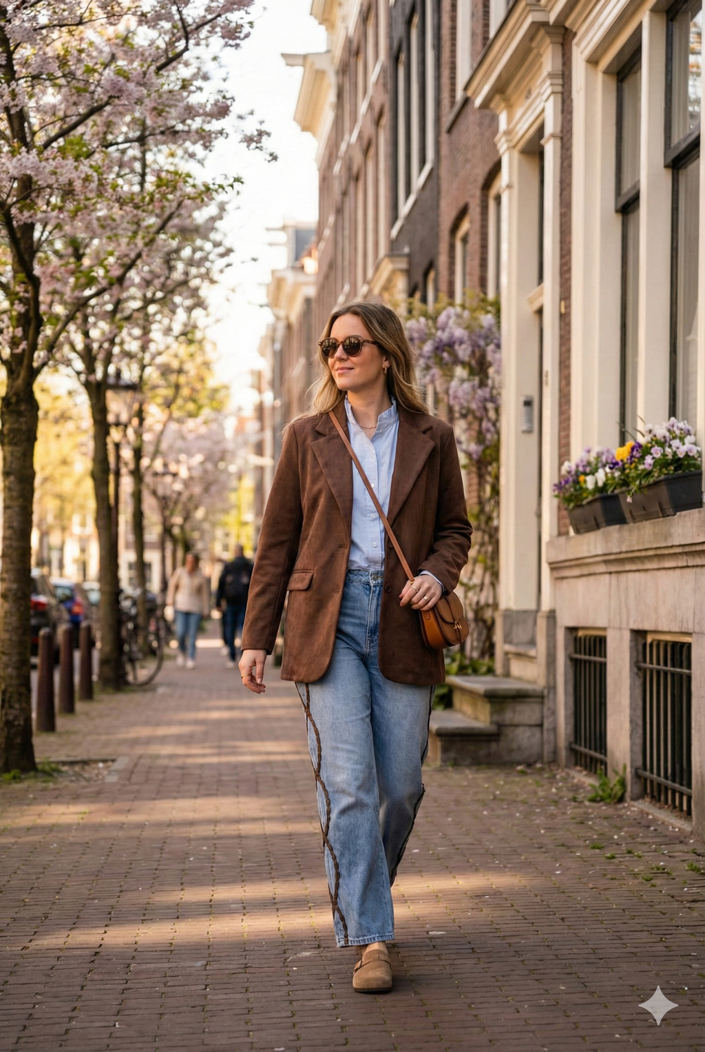 Blazer Clássico em Camurça - Chocolate