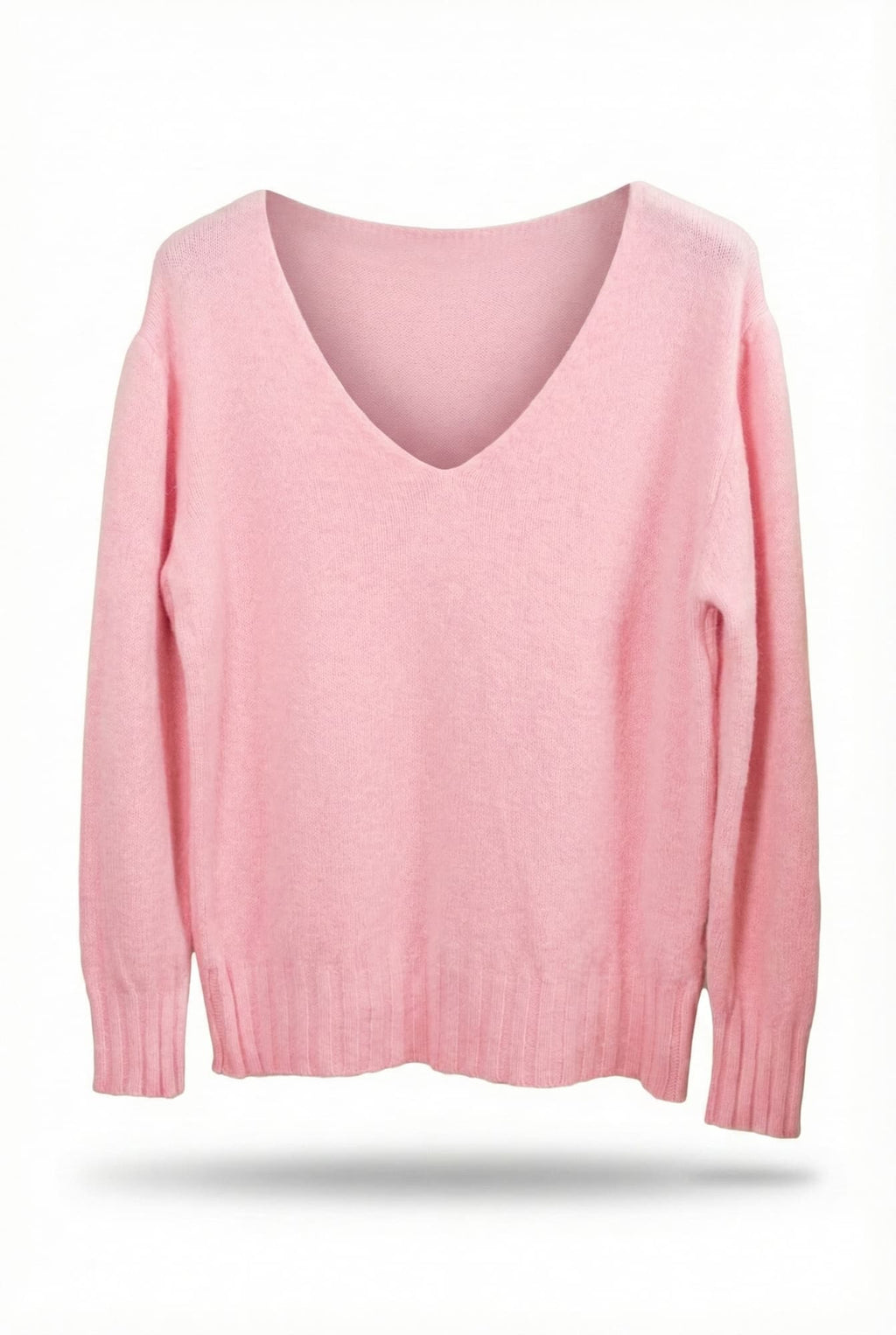 Camisola Soft Knit V-Neck Rosa Pastel
