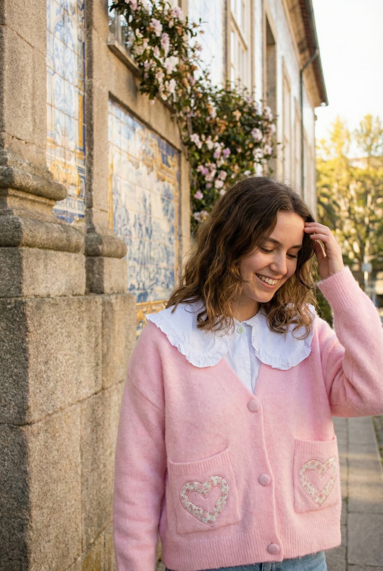 Cardigan Soft Heart Pink