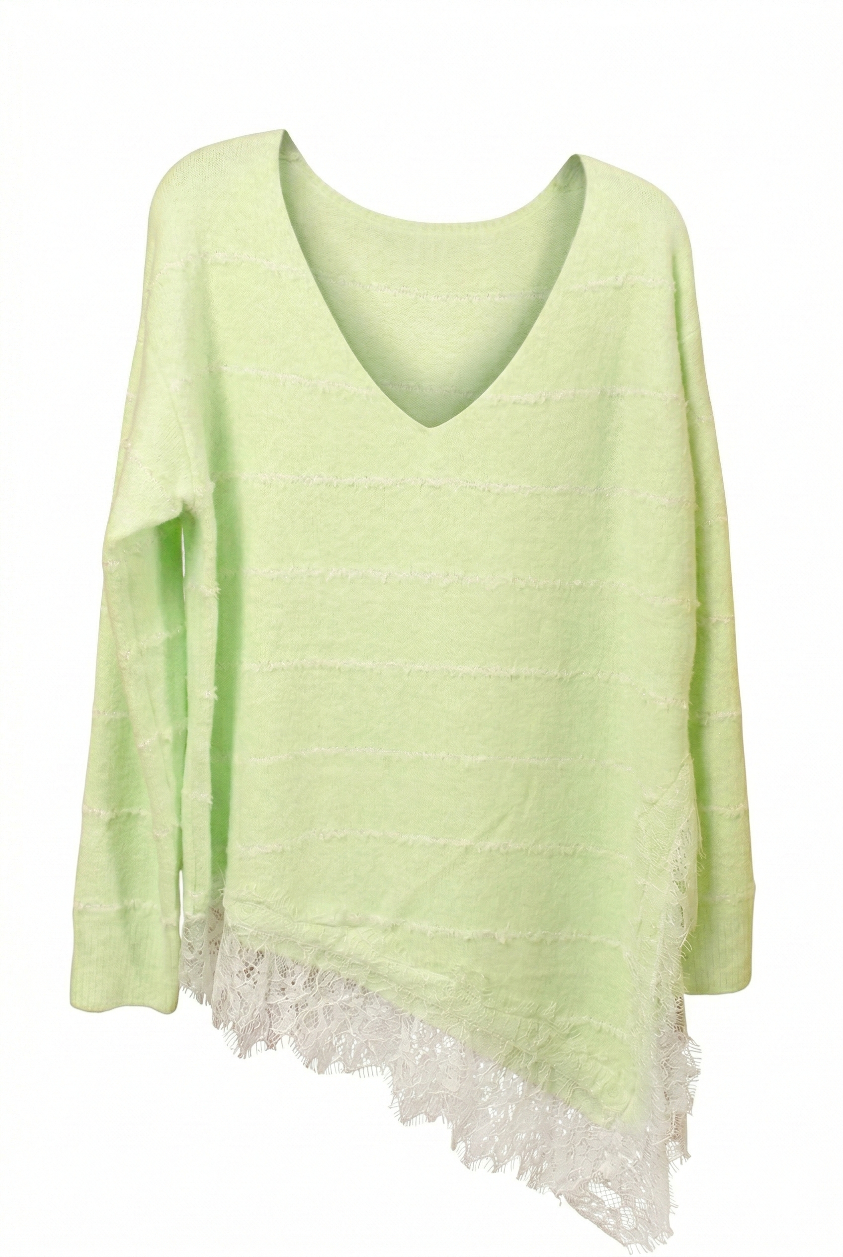 Camisola de Malha Assimétrica com Renda "Romantic Breeze"